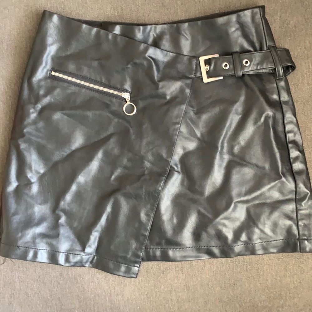 Faux Leather Skirt